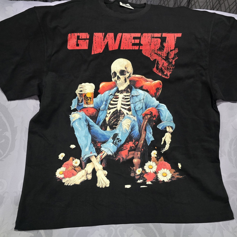 G West Black T shirt Good Quality  4XL New